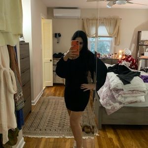 Size xs long sleeve ruched mini dress